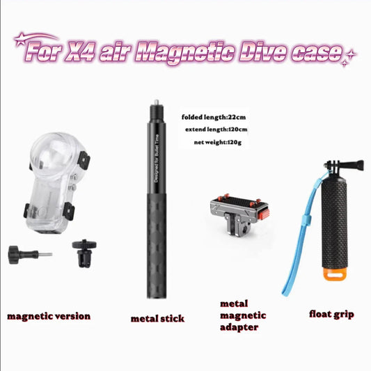 60m Waterproof Dive Housing for Insta360 X4 Air | Underwater Case Underwater Camera Housing Oasis Select