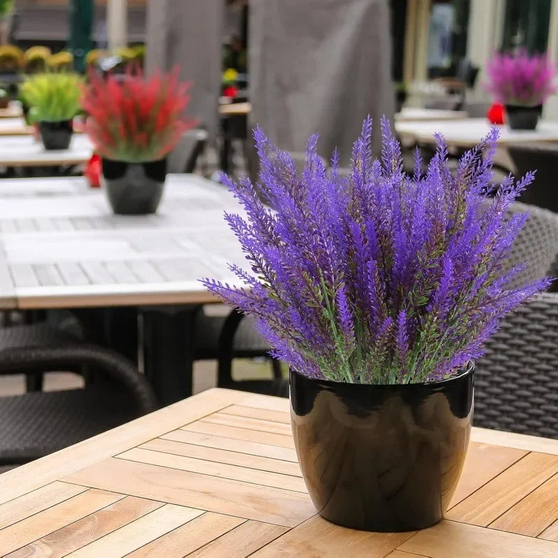UV Resistant Lavender Artificial Flowers | Outdoor Garden Decor