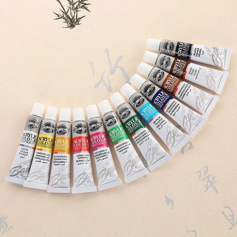12Colors DIY Art Painting Paint Professional Acrylic Watercolor