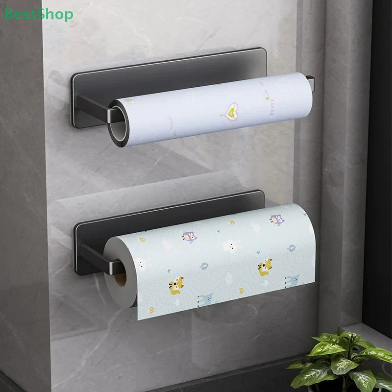 Magnetic Paper Towel Holder – No-Drill Wall Mount Shelf