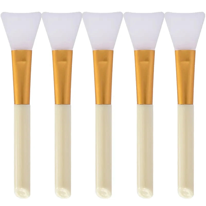 Silicone Facial Mask Brush Set – Soft, All Skin Types 1–5 Pack