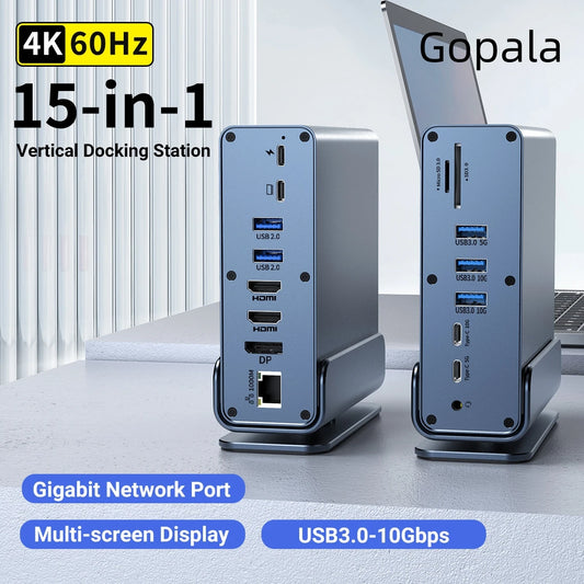 15-in-1 USB-C Docking Station 4K60Hz Triple Monitor & PD 3.0 USB-C Docking Station Peaceful Pleasures Health and Wellness