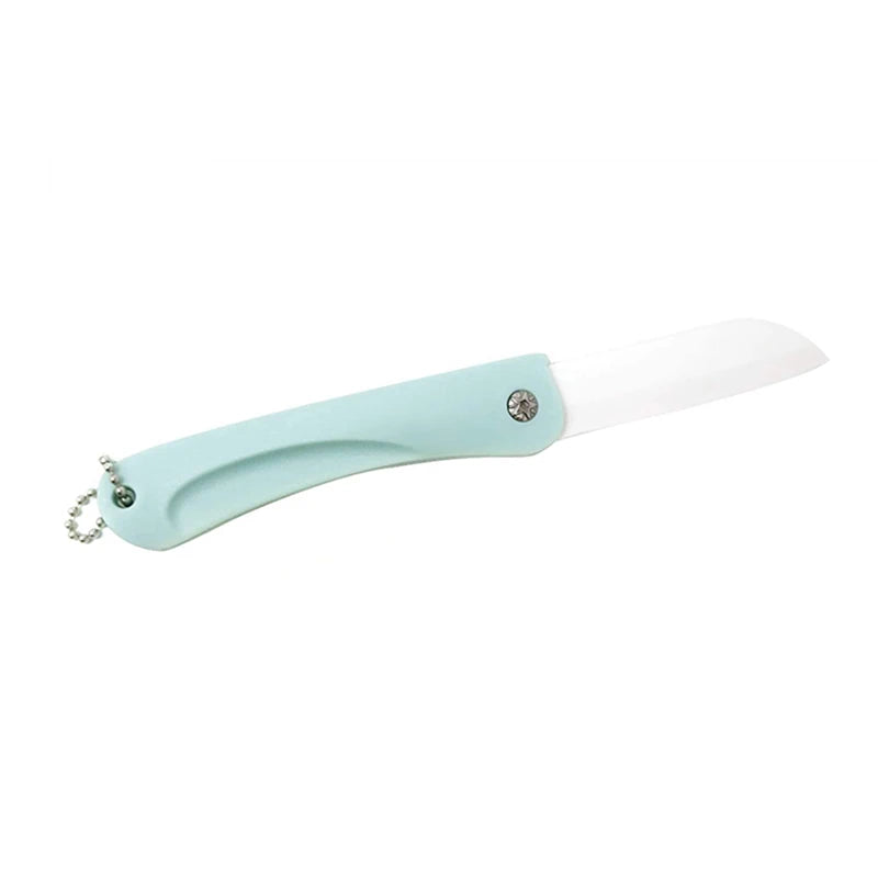 Fruit Knife Portable Folding Ceramic Household Products Mini Convenient Durable And Practical Kitchen Peeling Knife Peaceful Pleasures Health and Wellness blue
