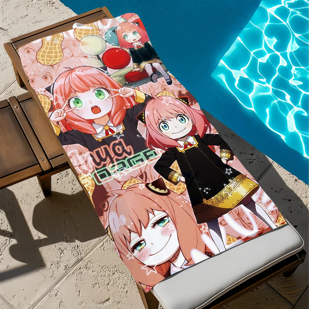 Spy x Family Anya Quick-Dry Beach Towel | Anime Fan Gift Anime Beach Towel Peaceful Pleasures Health and Wellness z1 STJ40x70CM