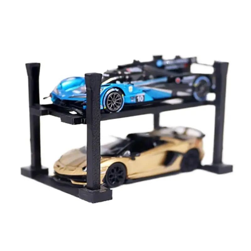 Double Deck 1/64 Diecast Car Display Shelf | Easy Assembly Garage