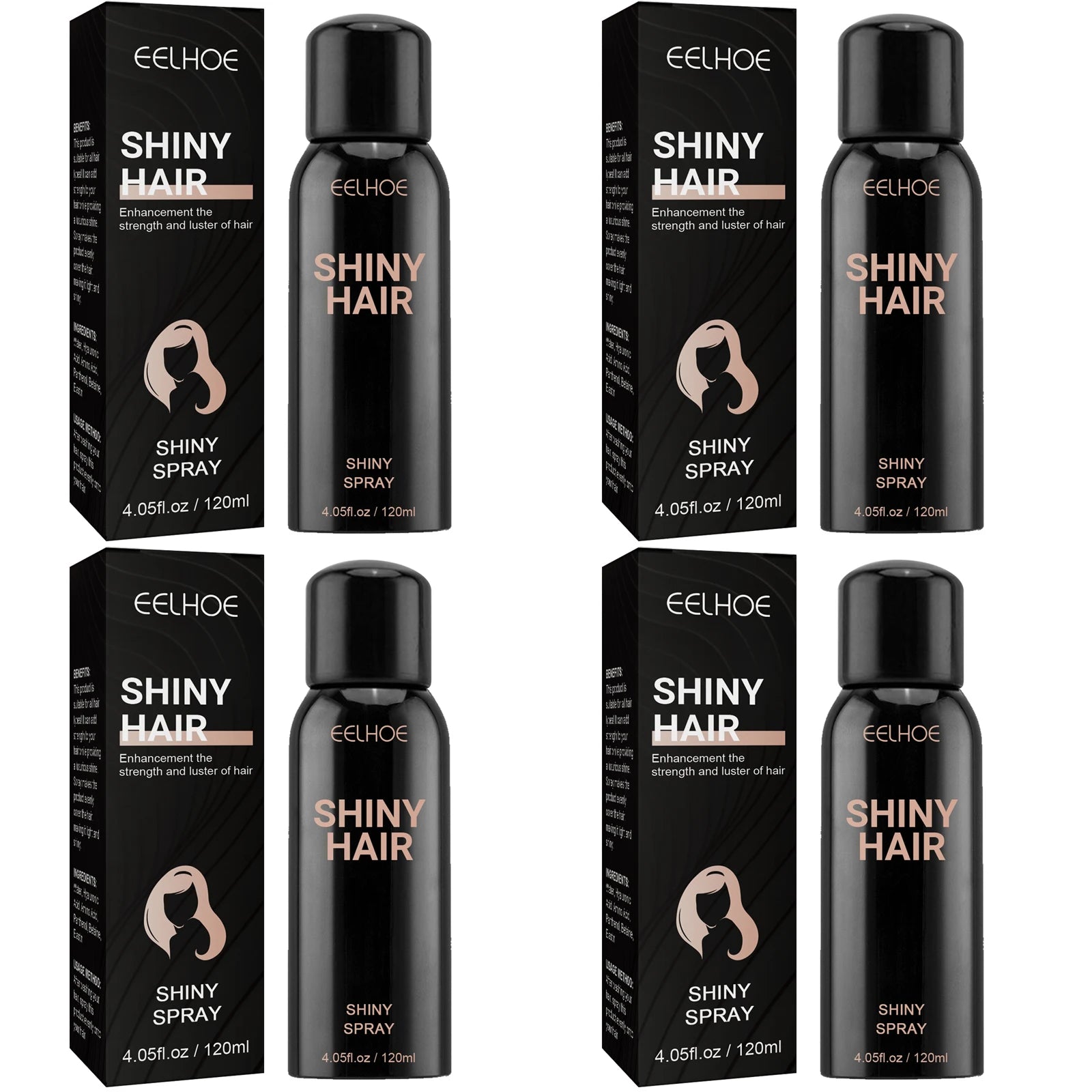 EELHOE Hair Repair Spray – Nourishing, Brightening & Moisturizing Hair Repair Spray Peaceful Pleasures Health and Wellness 4 X 120ml Boxed