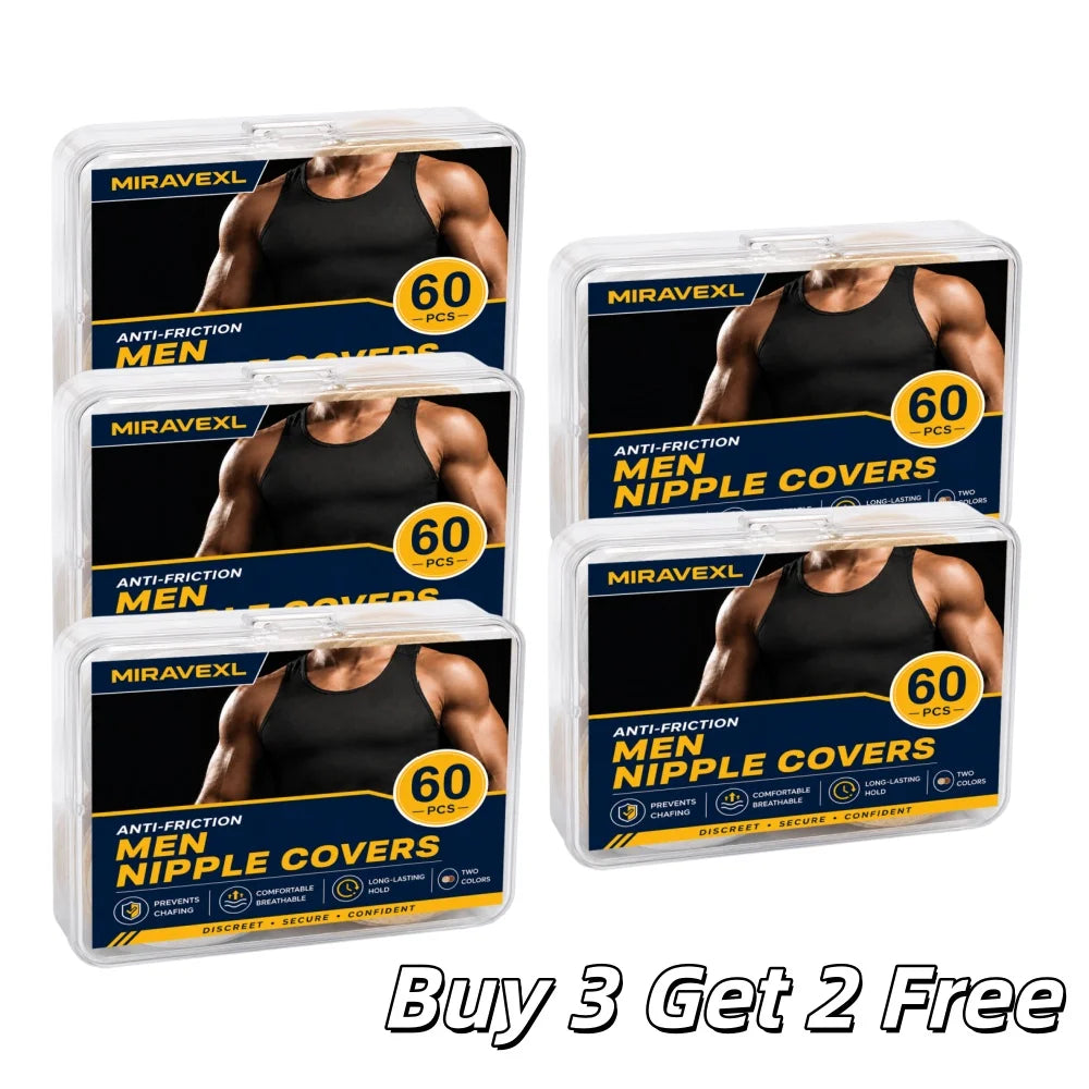 Nipple Covers Men, Anti-Chafing Nipple Covers for Men, No-Show Mens Nipple Guard Tape for Running, Sports, and Daily Wear Peaceful Pleasures Health and Wellness Buy 3 Get 2 Free