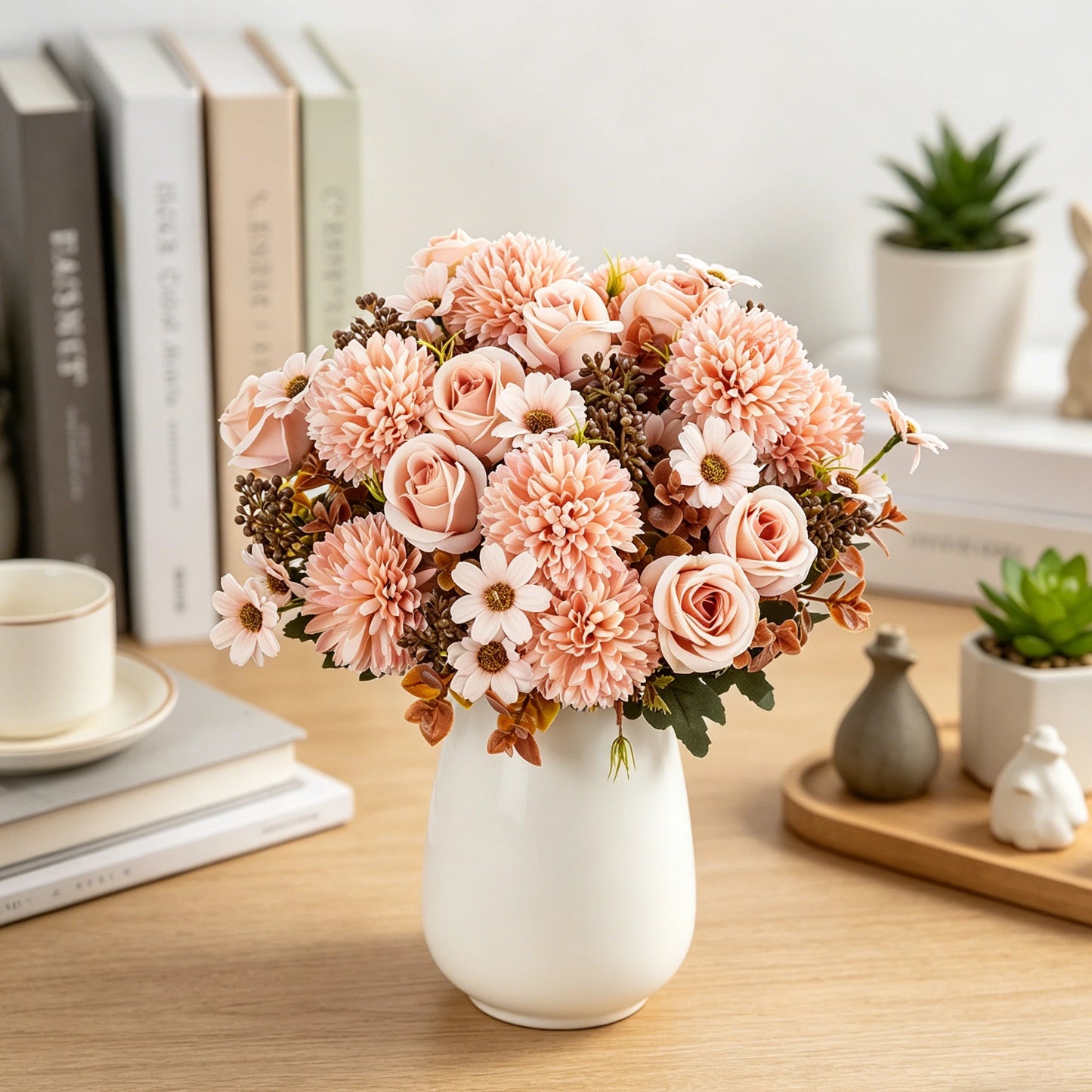 Artificial Silk Rose Bouquet – Wedding & Home Decor