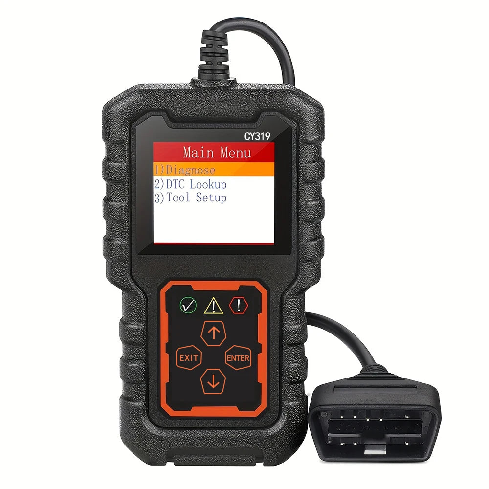 OBD2 Scanner – Engine Code Reader & Diagnostic Tool 1996+ Cars Peaceful Pleasures Health and Wellness black