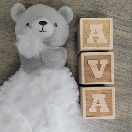 Custom Engraved Wooden Name Blocks | Baby Nursery Gift Personalized Name Blocks Peaceful Pleasures Health and Wellness 5 letters your name