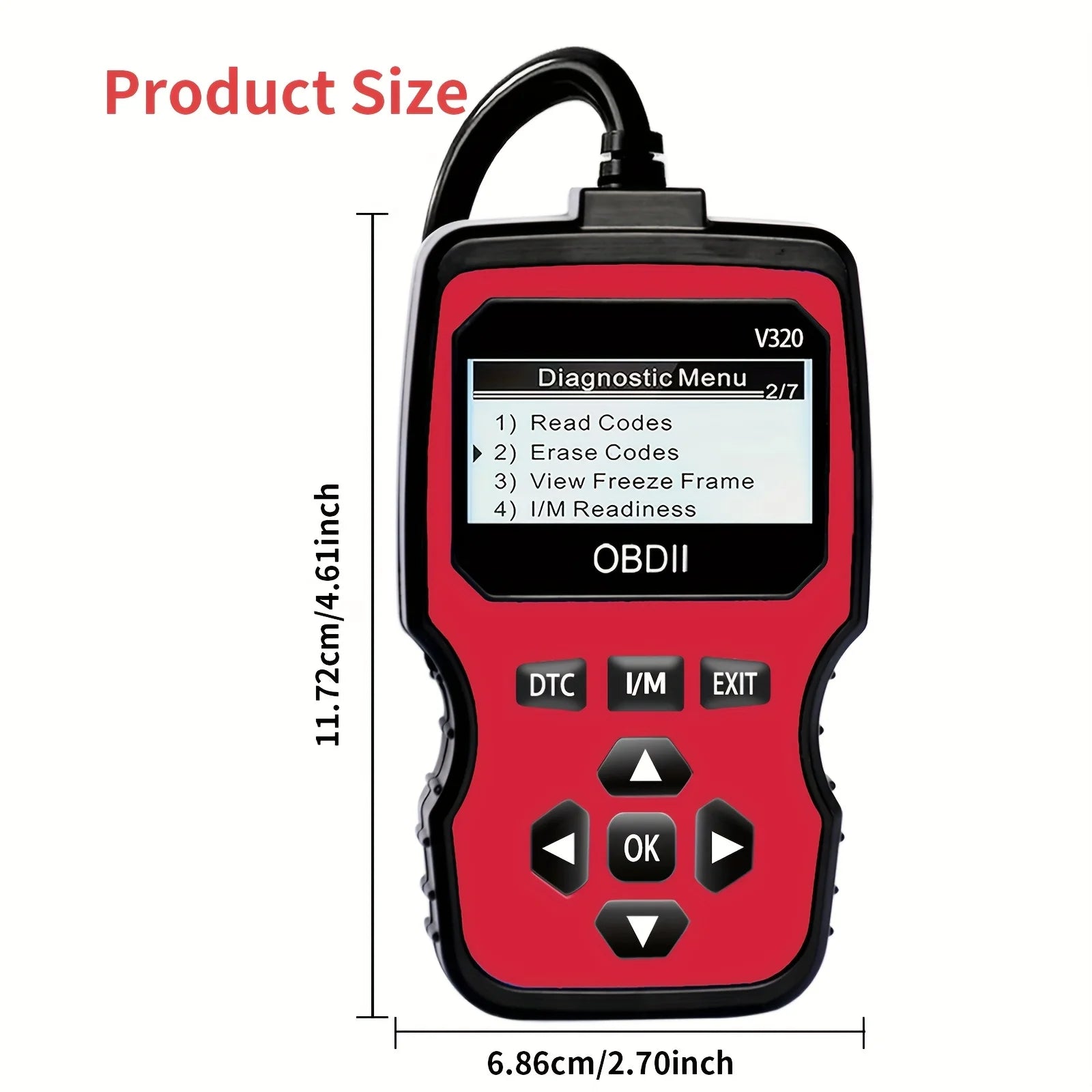 2025 New Obd2 Scanner - Handheld Car Diagnostic Tool, Supports Code Reading/Erasure, Real-Time Data Stream, Engine Light Check, Battery Test, Etc. - Red/Black Design, Suitable for Vehicle Diagnostics, Vehicle Diagnostic Tool, Peaceful Pleasures Health and Wellness