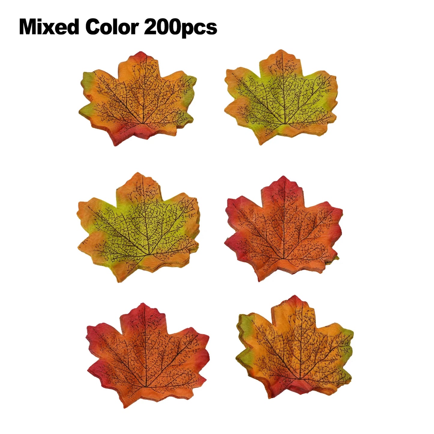 Artificial Autumn Maple Leaves 100/200pcs – Fall Wedding Decor