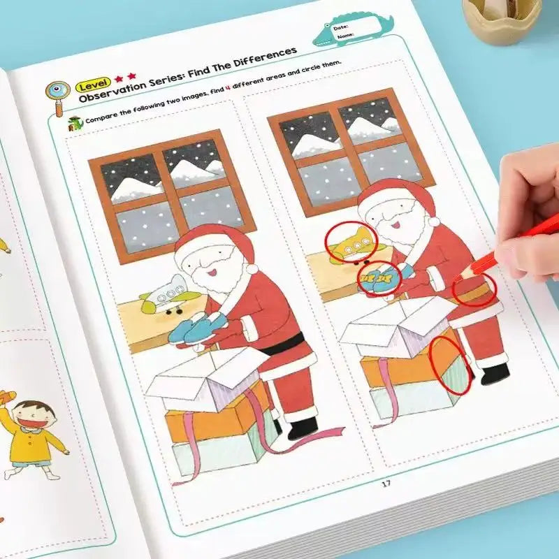 32-Page Interactive Spot-the-difference Game Colorful Educational