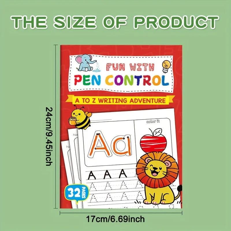 32-Page A-z Letter Tracing Book Interactive Abc Writing Practice