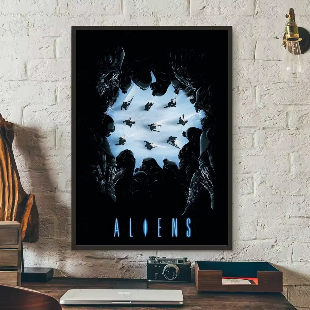 Classic Sci-Fi Alien Movie Poster Canvas Wall Art | Unframed