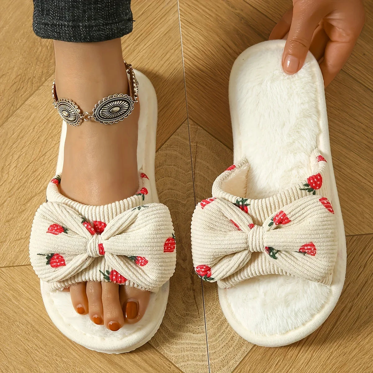 Women's Bow Knot EVA Indoor Slippers | Anti-Slip House Slides