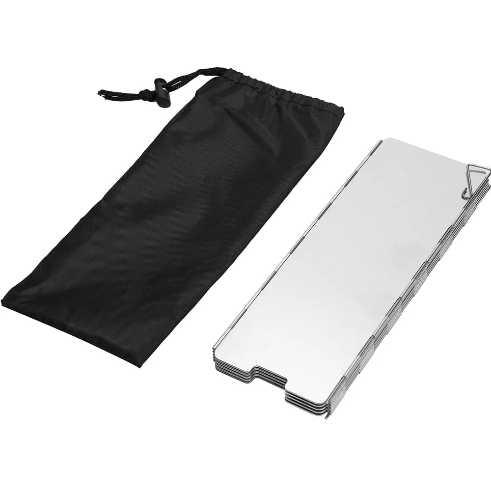 8/10/12 PlatesCamping Stove Wind Screen - Lightweight Aluminum Foldable Windscreen for For Camping Picnic ﻿& Outdoor Use ﻿ Peaceful Pleasures Health and Wellness