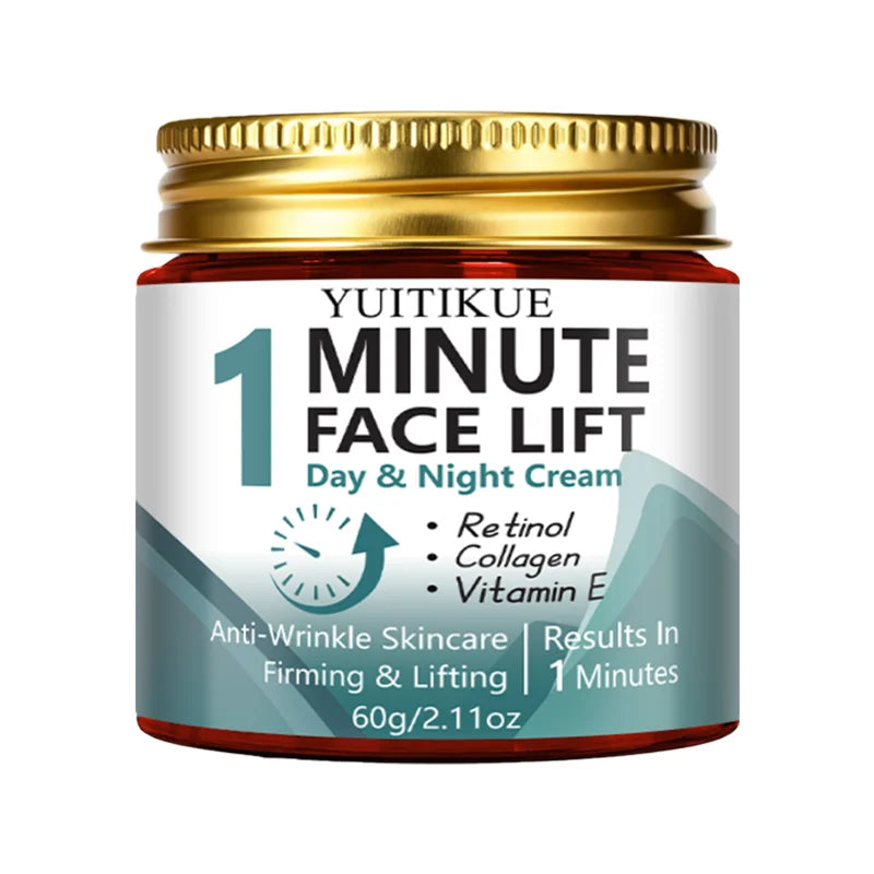 1-Minute Facial Lifting Day & Night Cream, contains retinol and collagen, firming and lifting，anti-wrinkle skincare Peaceful Pleasures Health and Wellness 1pc 60g