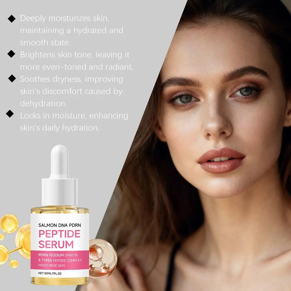 Salmon DNA PDRN Peptide Glow Serum 30ml – Niacinamide & Peptides for Hydration & Even Skin Tone Peaceful Pleasures Health and Wellness