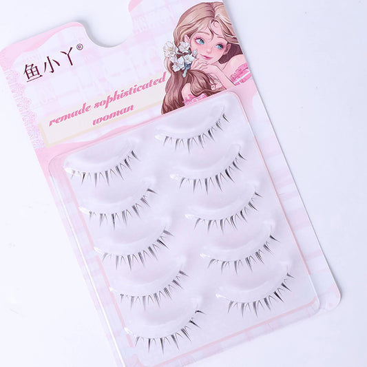 Manga Little Devil False Eyelashes 5 Pairs 4-6mm Mixed Lengths Natural Korean Lower Eyelash For Beauty Eye Cosplay Diy Makeup Peaceful Pleasures Health and Wellness