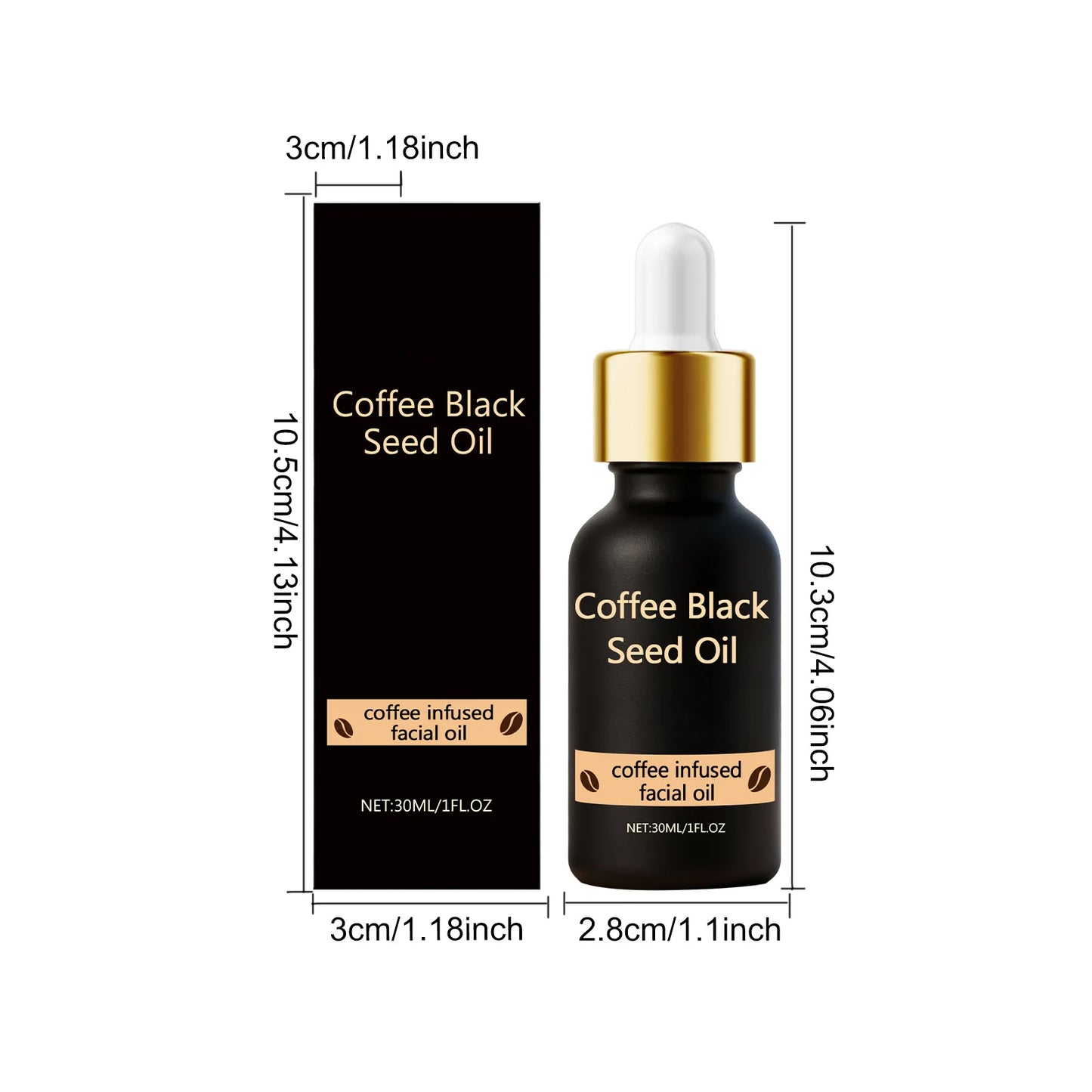 Black Seed Oil Face Serum with Coffee Extract – Glow & Hydrate