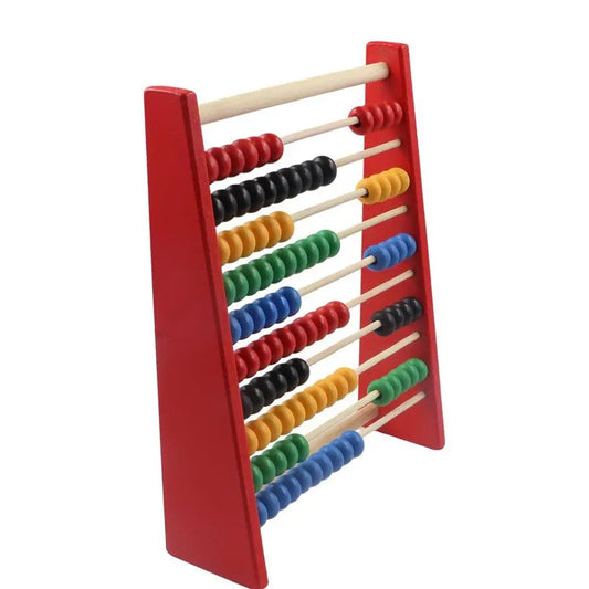 Wooden Abacus for Intelligence Development Colorful Beads Learning Mathematics Tool Mini Montessori Children Peaceful Pleasures Health and Wellness