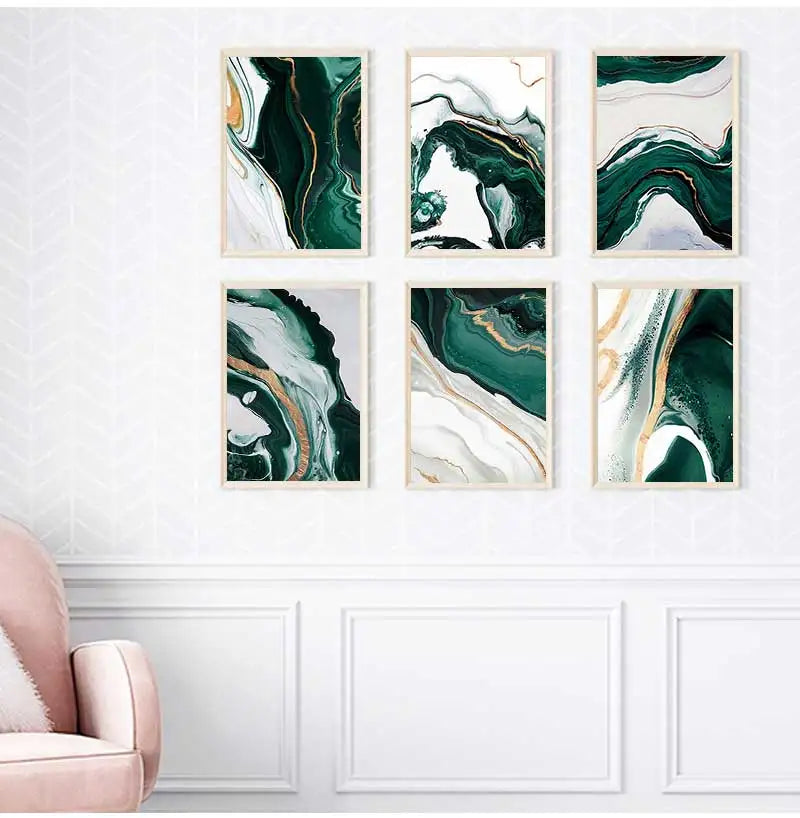 Minimalist Abstract Green Texture Canvas Wall Art Print Canvas Wall Art Peaceful Pleasures Health and Wellness