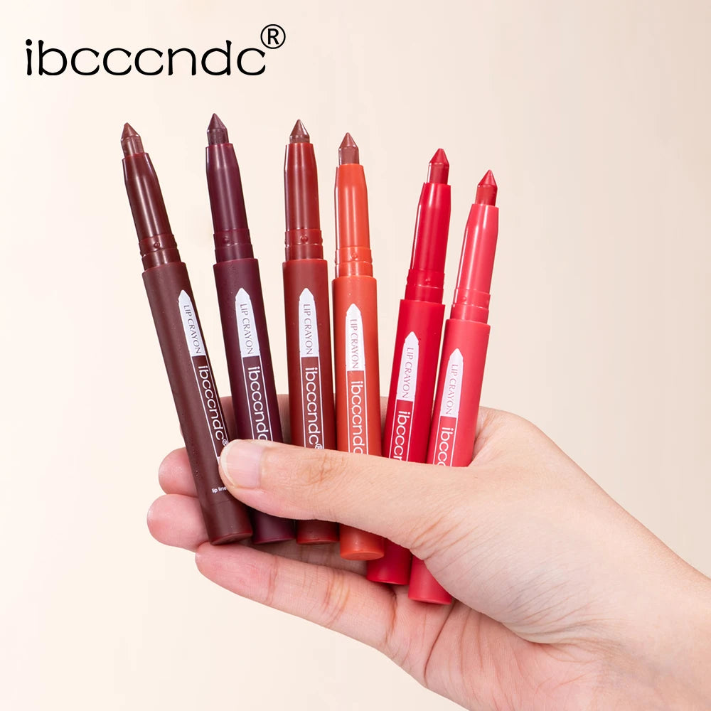 ibcccndc 6-Color Matte Lip Liner & Lipstick Set | Built-In Sharpener Lip Liner Set Peaceful Pleasures Health and Wellness
