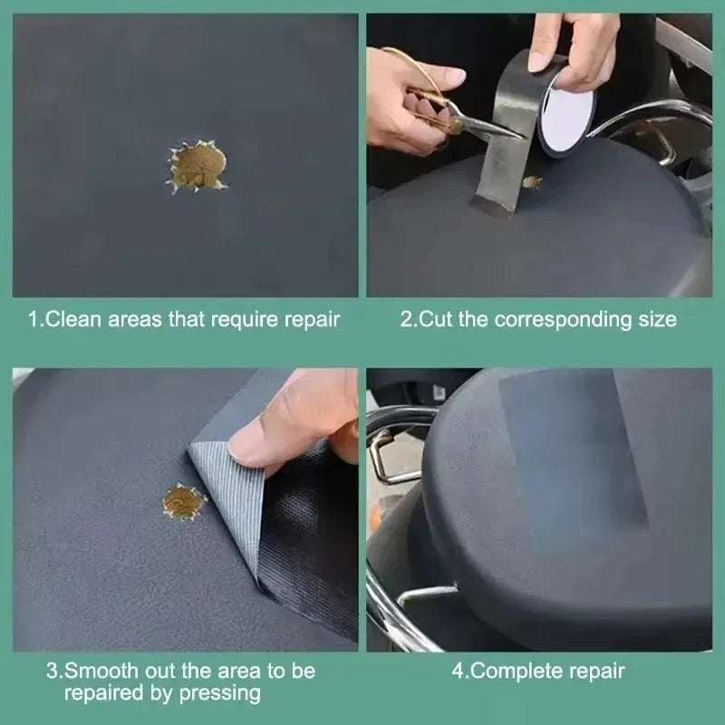 Black Leather Repair Tape – Adhesive Sofa & Seat Fix