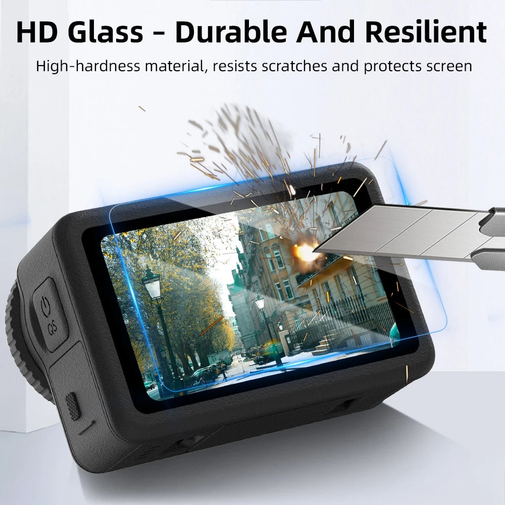 Full-Screen Protection For DJI OSMO ACTION 6 Screen Tempered Glass Protector Application Tool HD Lens Protector Film Accessory Peaceful Pleasures Health and Wellness