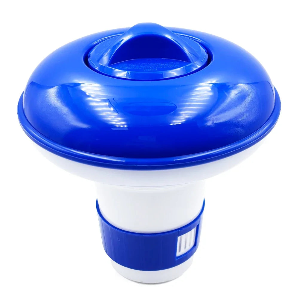 Floating Swimming Pool Chemical Floater Chlorine Bromine Tablets Floating Dispenser Applicator Swimming Spa Hot Tub Supplies Peaceful Pleasures Health and Wellness 1PC
