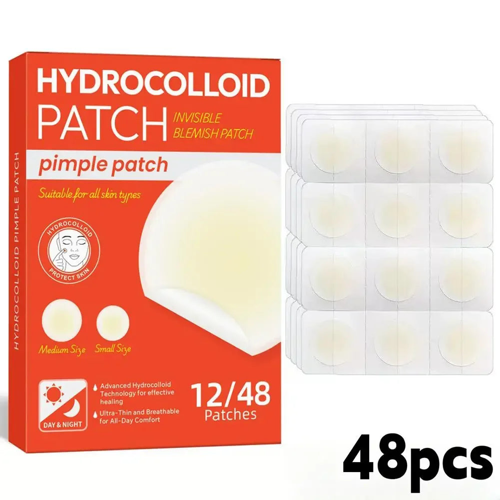 Hydrocolloid Pimple Patches – Invisible Acne Dots Peaceful Pleasures Health and Wellness red-48pcs