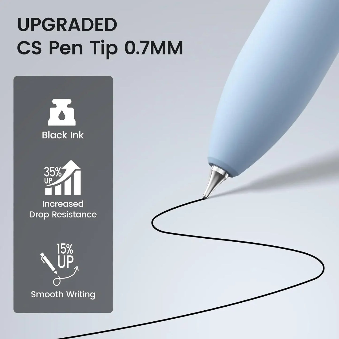 8Pcs Black Gel Pens - 0.7mm Medium Point Quick-Drying Ink, Smooth Writing Retractable Pen for Men and Women Peaceful Pleasures Health and Wellness