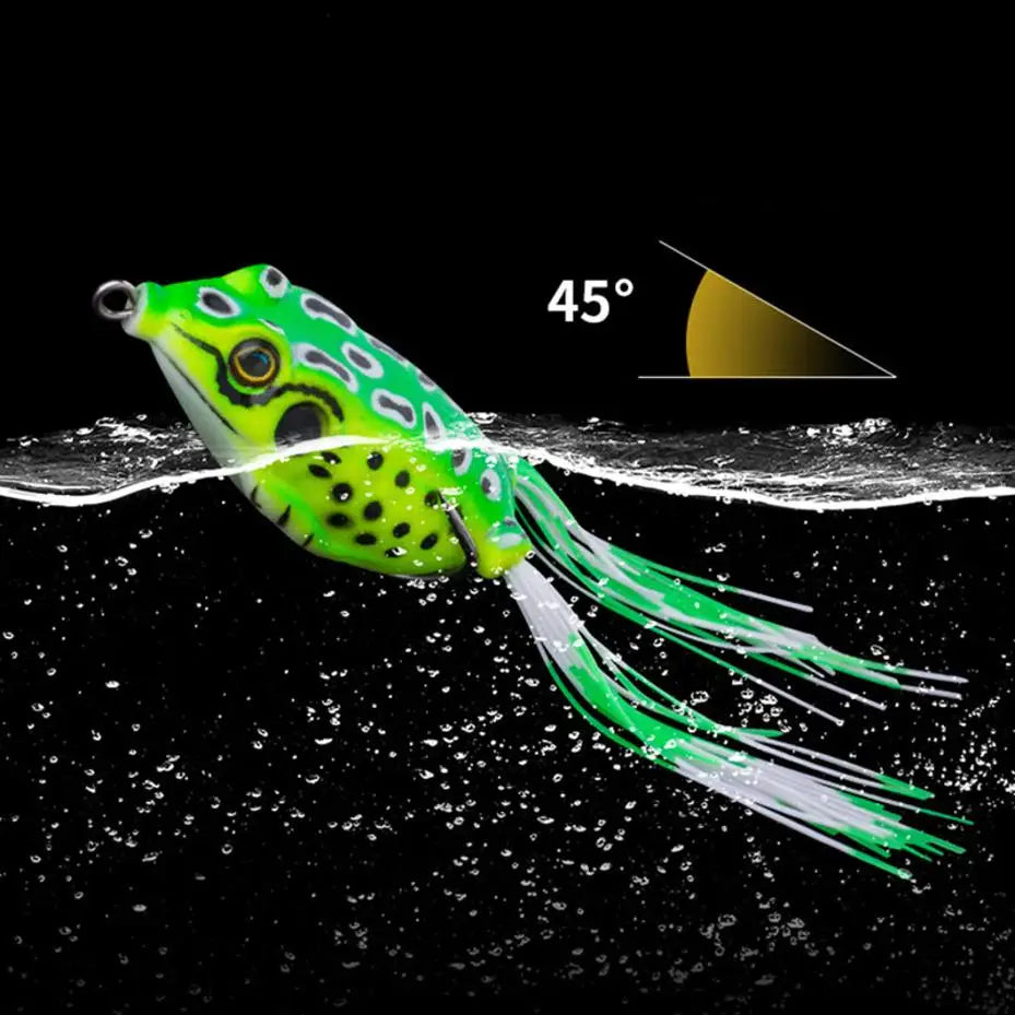 Soft Frog Bass Fishing Lure Hollow Body Topwater Lures Unpainted