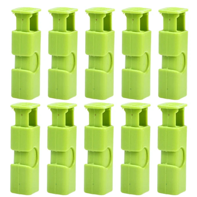 Snack Moisture Proof Sealing Clip Bread Bag Preservation Clip Plastic Bag Sealing Clip Milk Powder Bag Sealing Clips Practical Peaceful Pleasures Health and Wellness 10pcs green
