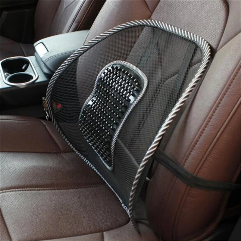 Car Seat Office Chair Massage Back Lumbar Support Mesh Ventilate Cushion Pad Black Mesh Back Lumbar Cushion For Car Driver Peaceful Pleasures Health and Wellness