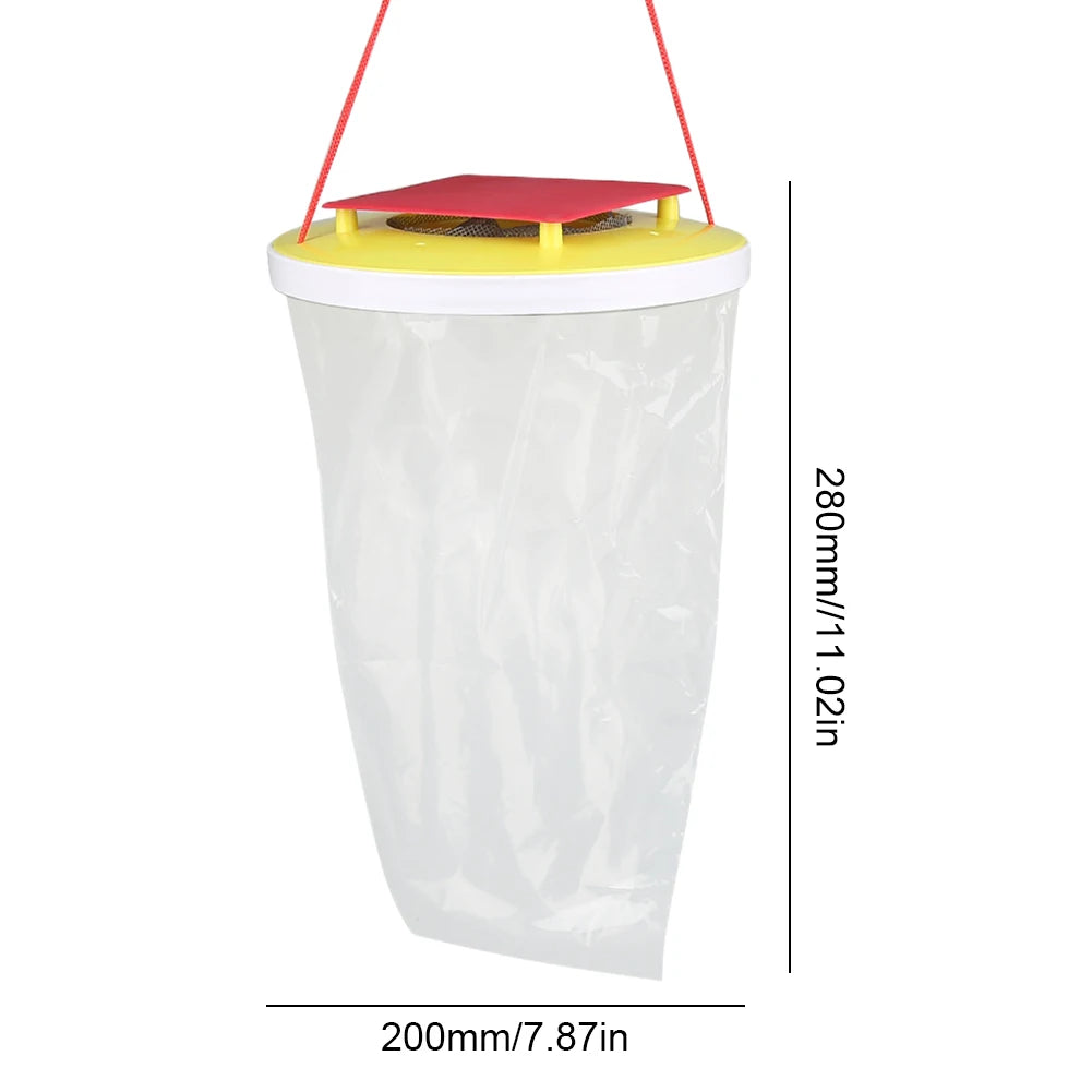 Fly Trap Disposable Flies Catching Bag Hanging Fly Wasp Insect Bug Killer with Bait for Parks/Canteens/Restaurants/Farms Outdoor Peaceful Pleasures Health and Wellness