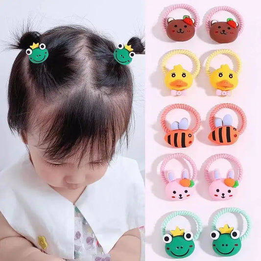 10-Piece Girls Kids Hair Clips & Elastic Hair Bands Set Kids Hair Accessories Peaceful Pleasures Health and Wellness