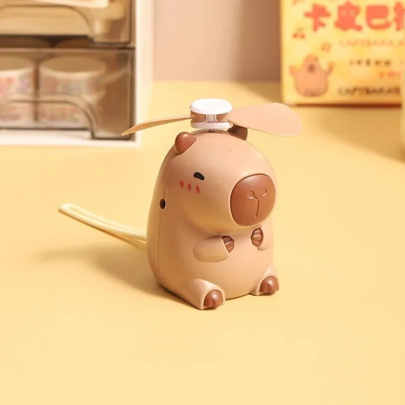 Capybara Mini USB Rechargeable Portable Fan – Kids Summer Gift