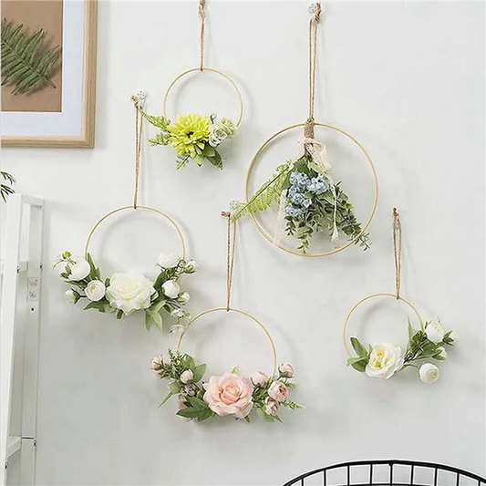 A36T-Bamboo Floral Hoop, 45 Pack 3 Sizes Dream Catcher Bamboo Wood Circle Ring For Wedding Decor Dream Catchers And Crafts Peaceful Pleasures Health and Wellness Wood Color