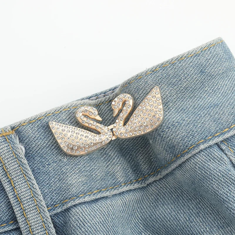 Butterfly Waist Buckle | No-Sew Metal Snap Button Adjuster