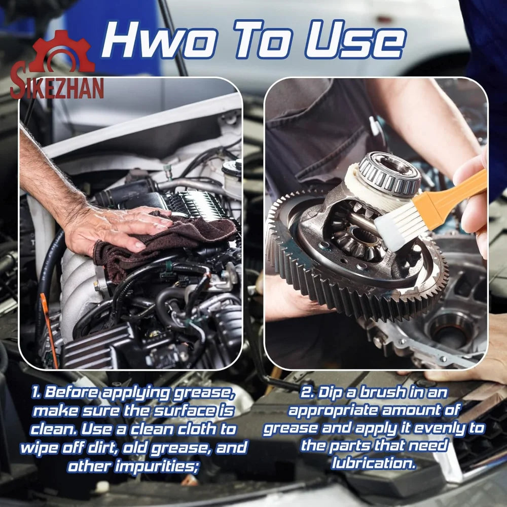 White Lithium Grease with Brush – Waterproof Multi-Purpose Lubricant