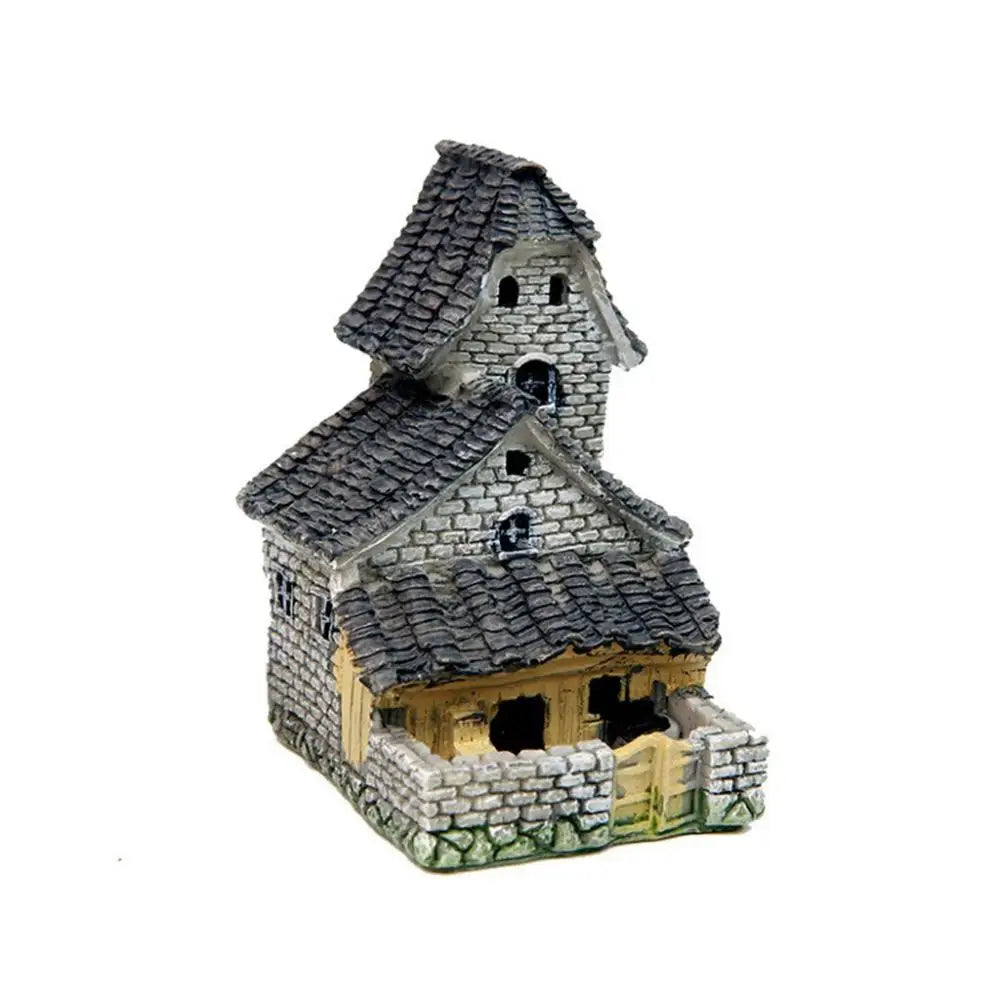 Resin Miniature Figurine House Model | Bonsai & Home Decor