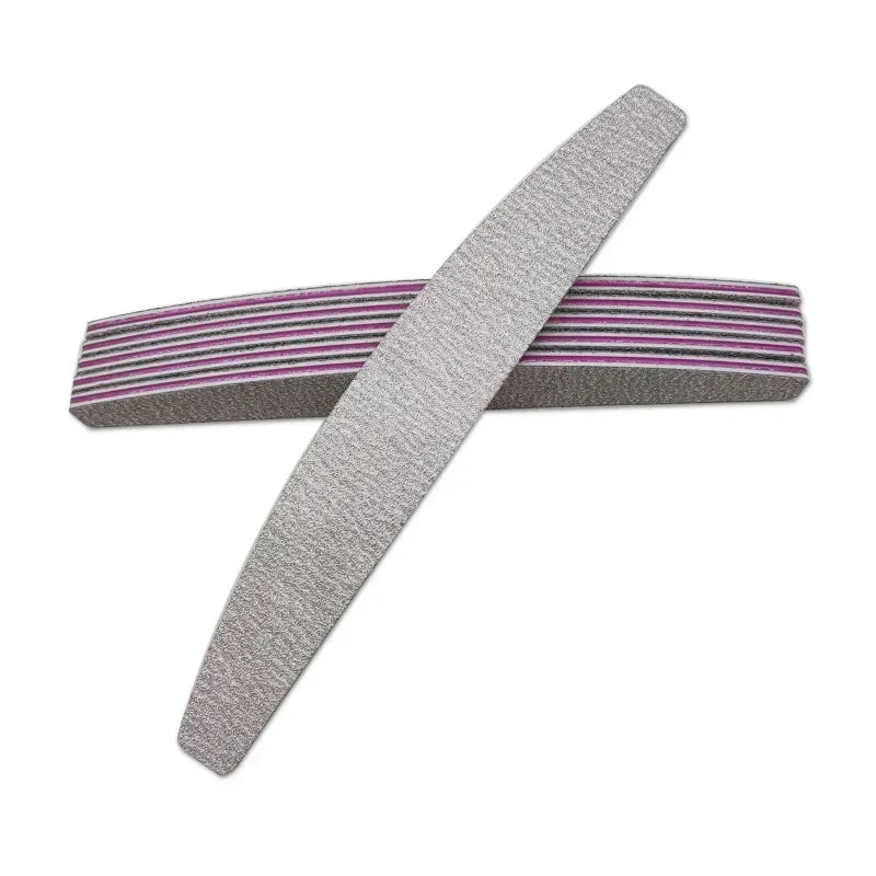 3/5/10Pcs Professional Nail File Sandpaper Strong Thick Nail Files Buffer For Manicure Sanding Half Moon Lime Nail Tools 100/180 Peaceful Pleasures Health and Wellness