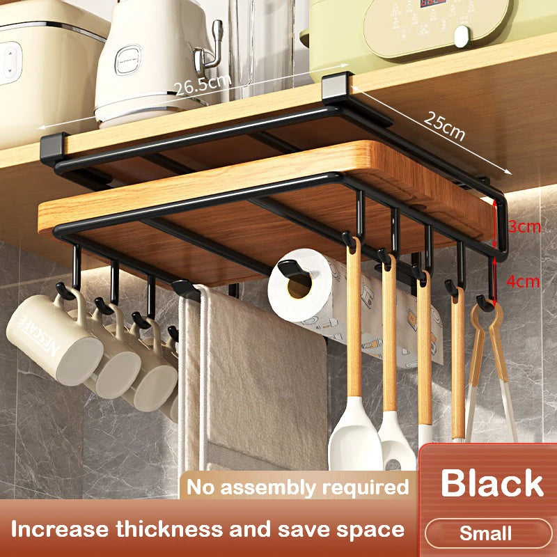 Kitchen Under Cabinet Basket Storage Shelf Cutting Board Rack Kitchen Closet Rack Under Desk Cabinet Office Bathroom Organizers Peaceful Pleasures Health and Wellness 05