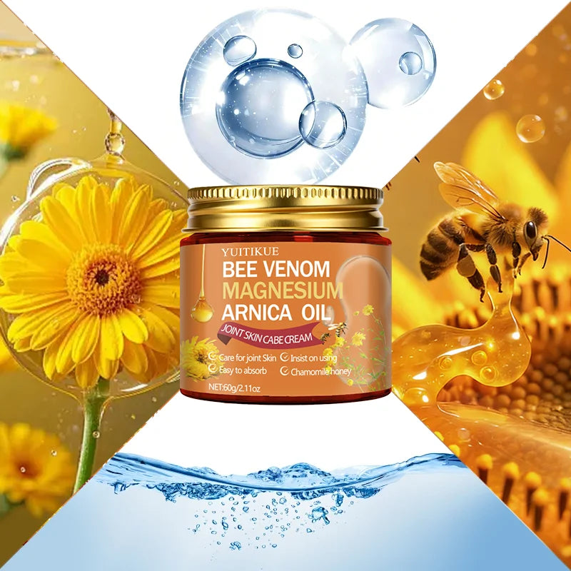 YUITIKUE Bee Venom Magnesium Arnica Joint Cream 60g Joint Body Cream Peaceful Pleasures Health and Wellness