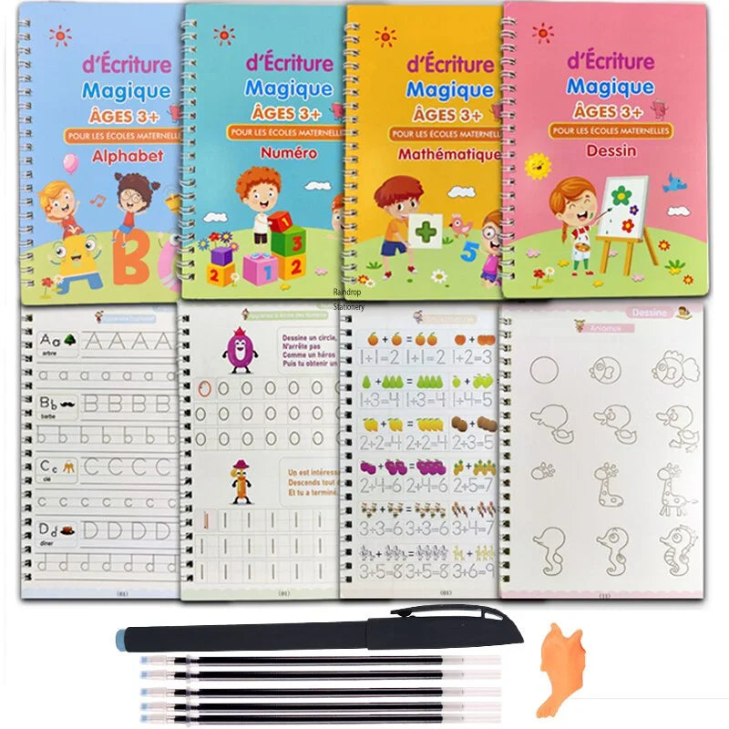French Magic Practice Copybook Pen Preschools Kids Calligraphy