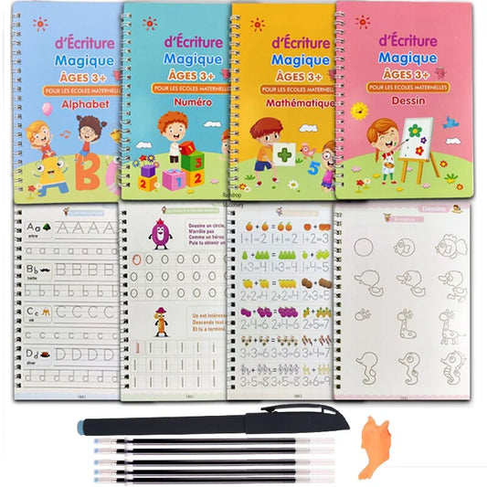 French Magic Practice Copybook Pen Preschools Kids Calligraphy Peaceful Pleasures Health and Wellness