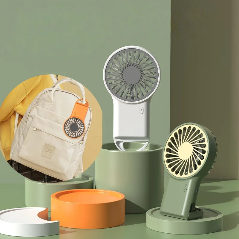 Mini USB Rechargeable Handheld Fan – 3-Speed Portable Desk Fan