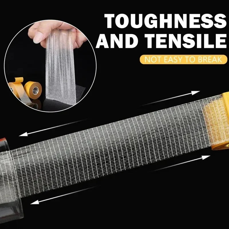 Double Sided Fiber Mesh Tape High Viscosity Transparent 5/10/20M